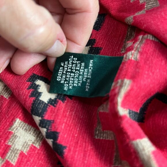 Lauren Ralph Lauren Aztec Shirt women’s size 1X southwestern button down - Picture 6 of 11